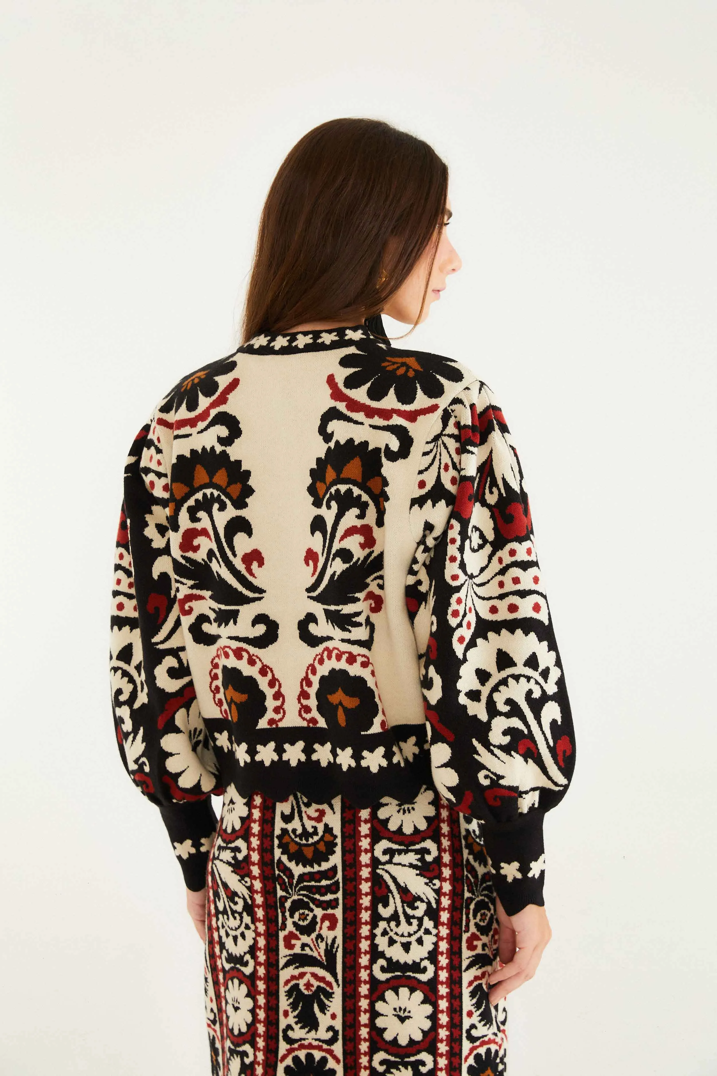 All Season Stripes Winter Tapestry Knit Sweater