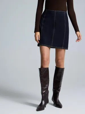 Structured Mini Denim Skirt Summer Outfit Tiered Layers