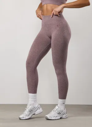 Gym King Sculpt Marl Legging - Grape Layered Seam Construction