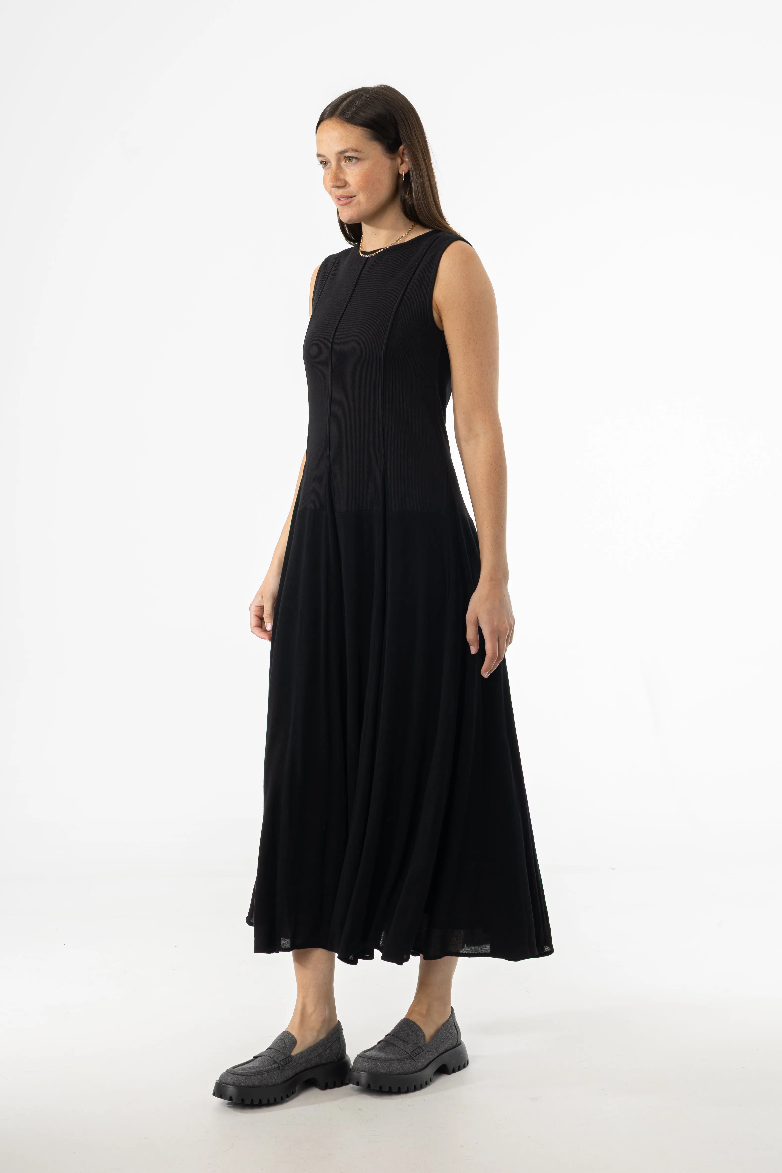 Modern Soft Black Fabric Combo Jumper