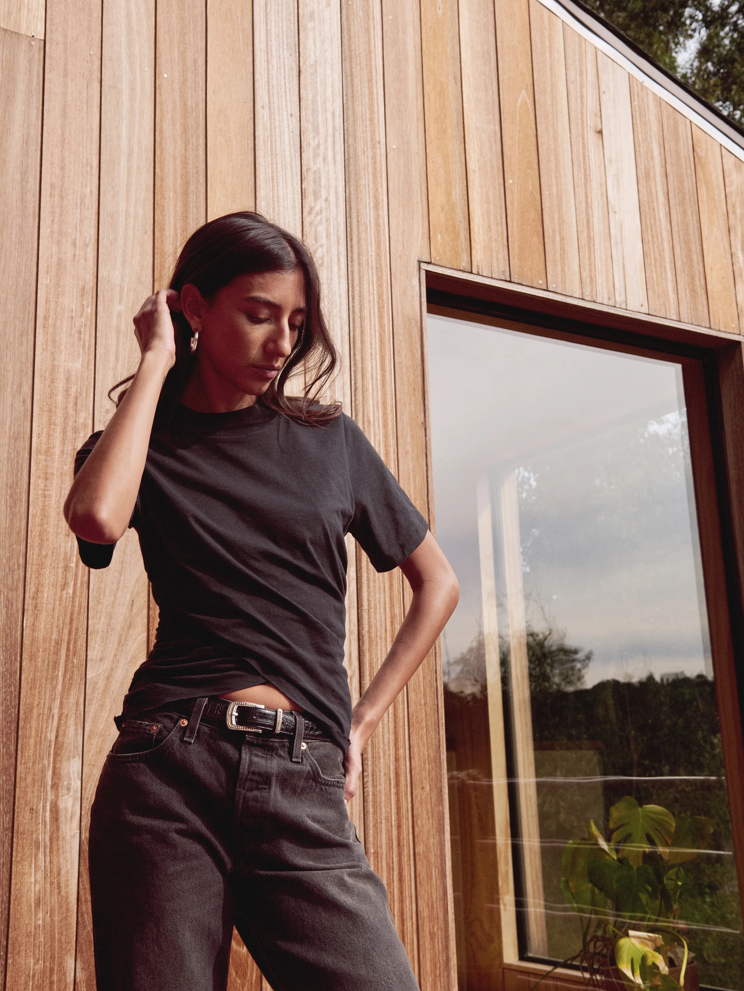 Khloe Tee Layered Hem Detail