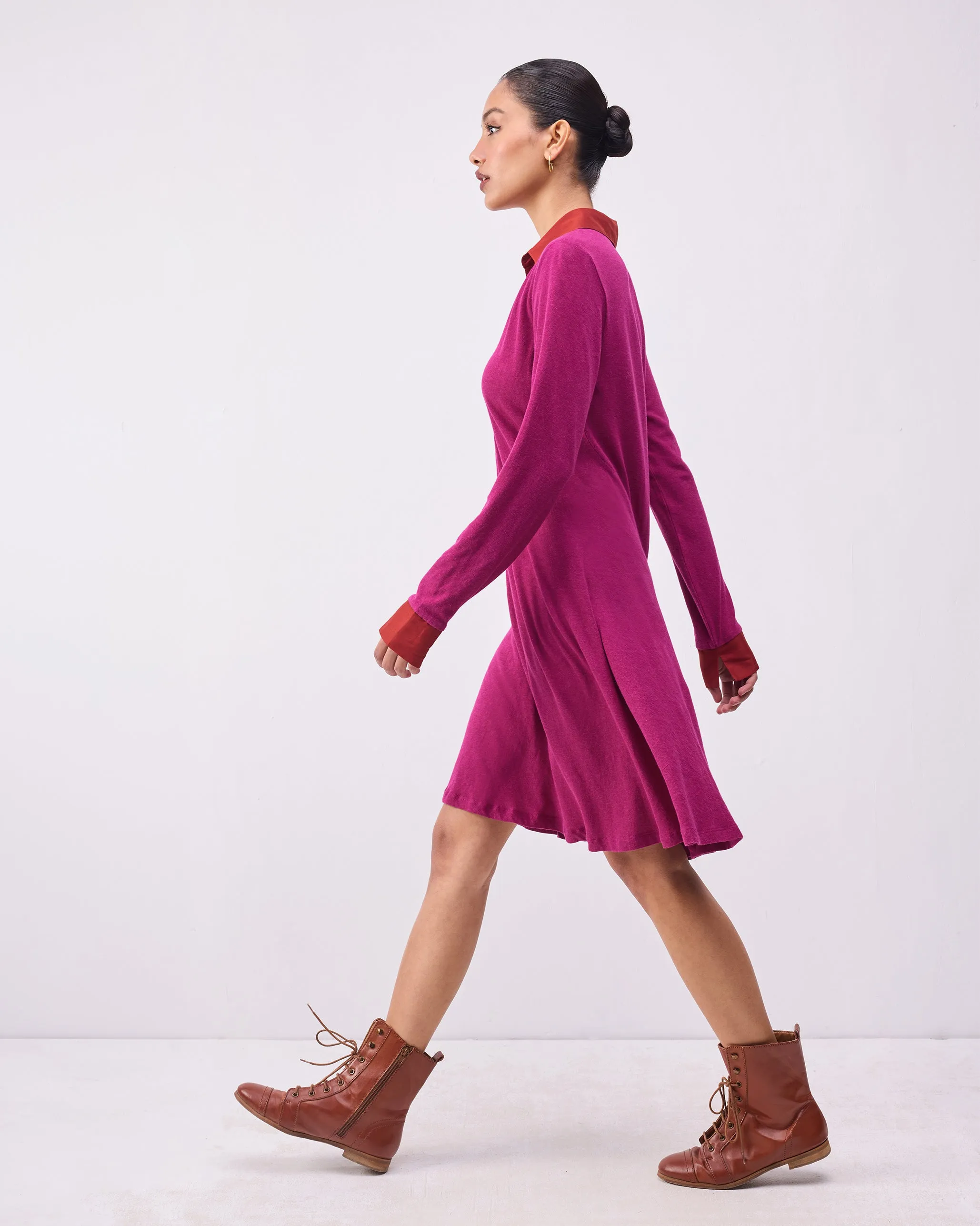 Soft and Chic Work Fitwear Miryam Dress - Berry