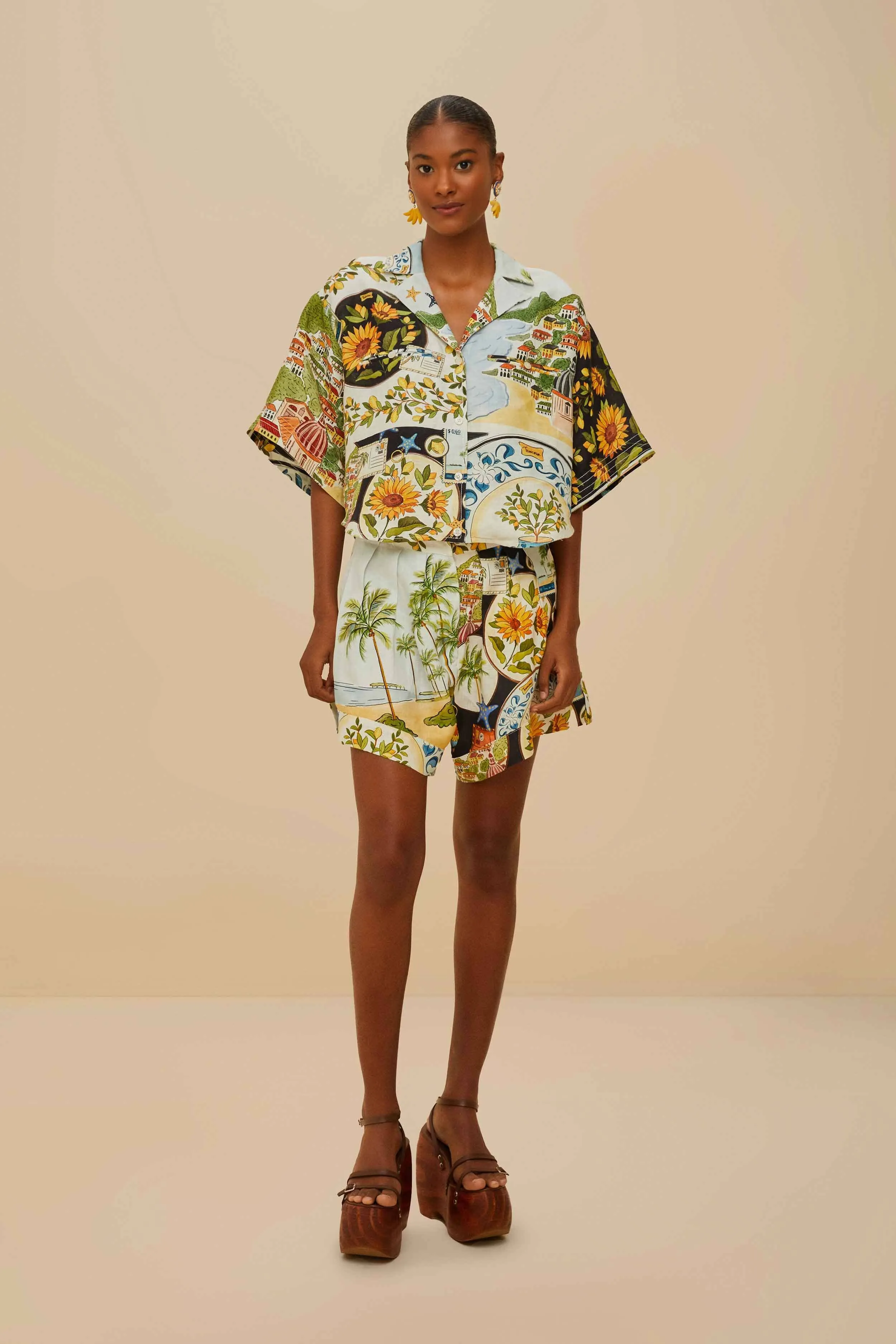 Multicolor Latin Trip Scarves Euroflax? Premium Linen Shorts Outdoor Ready Fit No Ride Up Silicone Grip