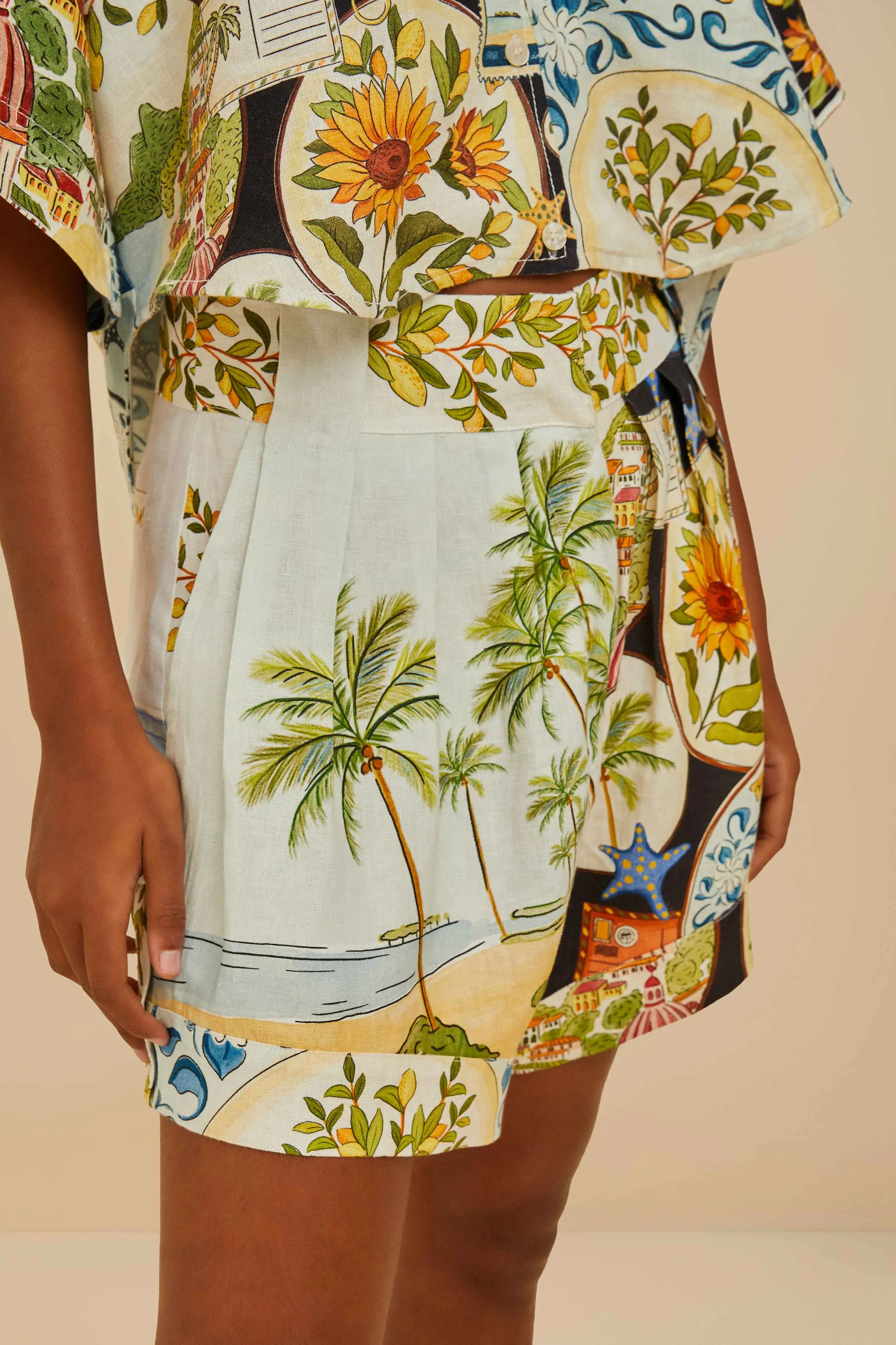 Multicolor Latin Trip Scarves Euroflax? Premium Linen Shorts Summer Essential Anti Odor Treatment