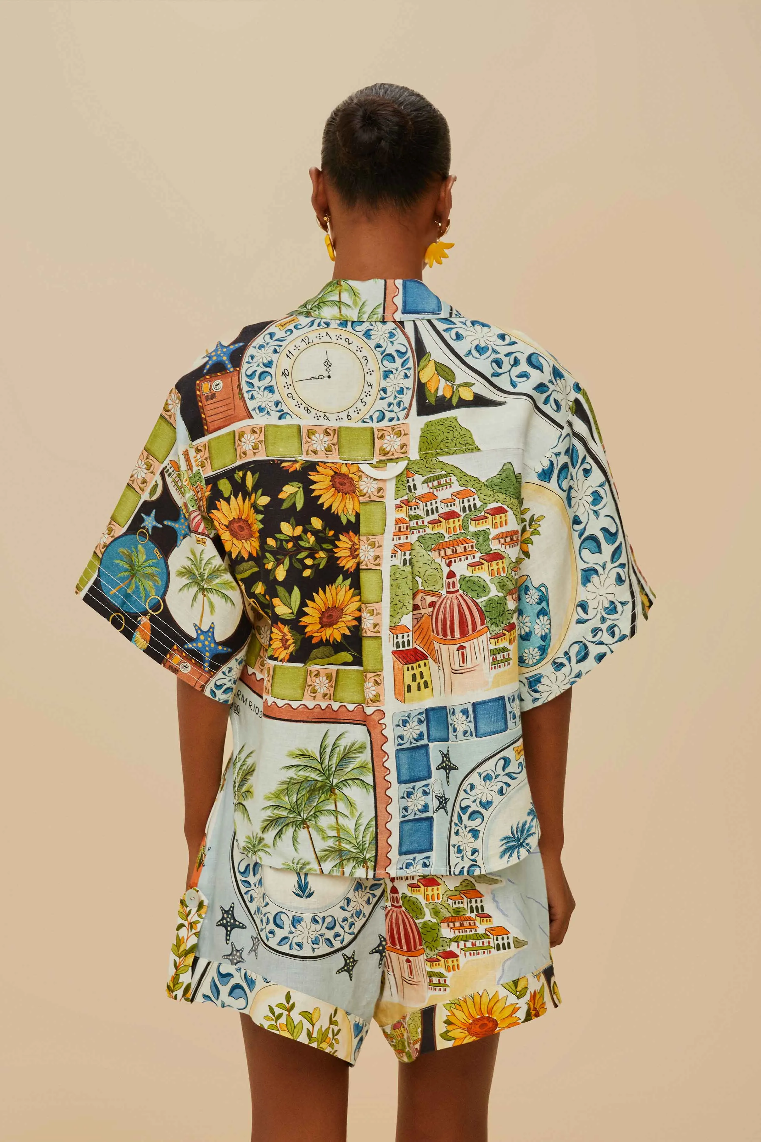 Cargo shorts Everyday Basic Multicolor Latin Trip Scarves Euroflax? Premium Linen Shorts