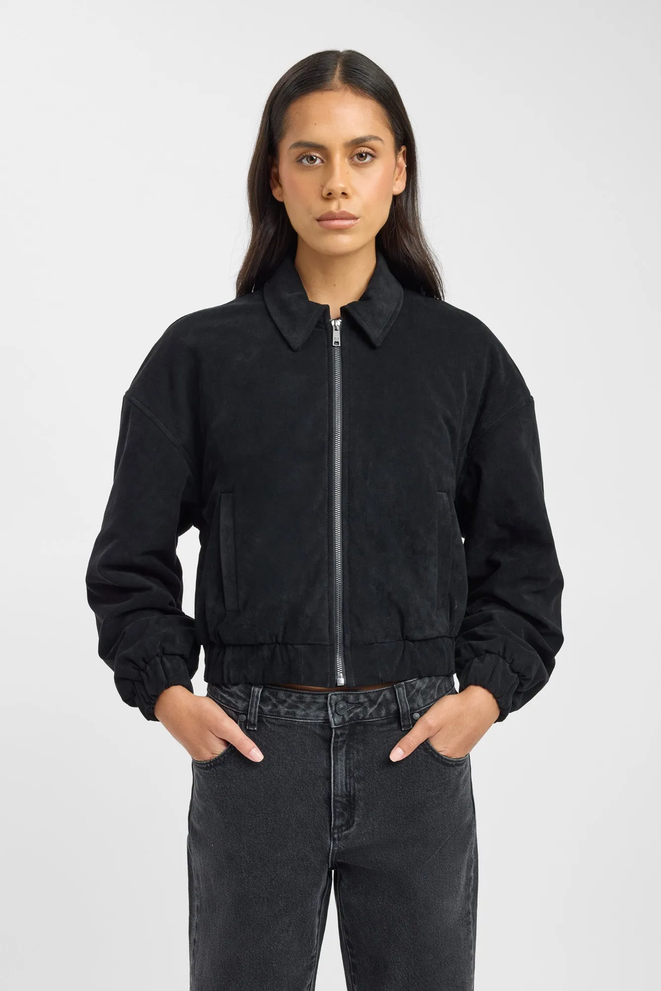 Suki Bomber Button Closure