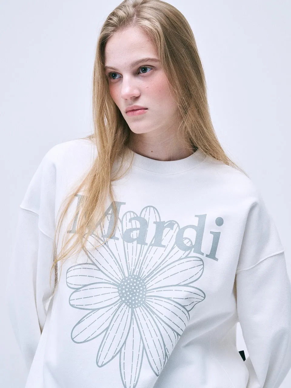 SWEATSHIRT FLOWERMARDI_WHITE LIGHTGREY tie dye Versatile Look