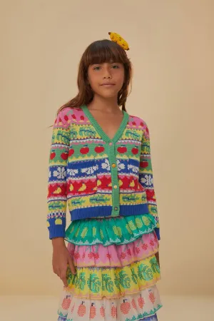 Sweet Orchard Knit Kids Cardigan Texture Focus