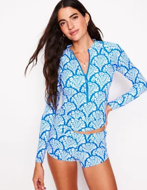 Latest Trend Non Irritating Tags Swim Shorts-Bright Blue, Blossomy