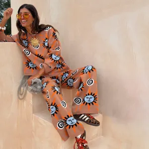 Tan Sun Trousers Natural Drape