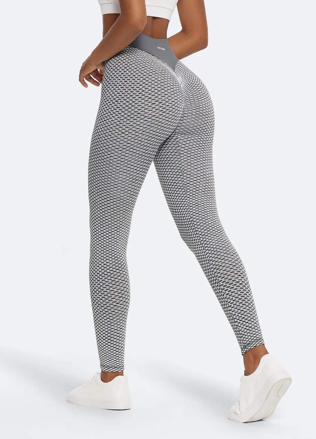 All-Day Wearable slim fit Textured Scrunch Leggings