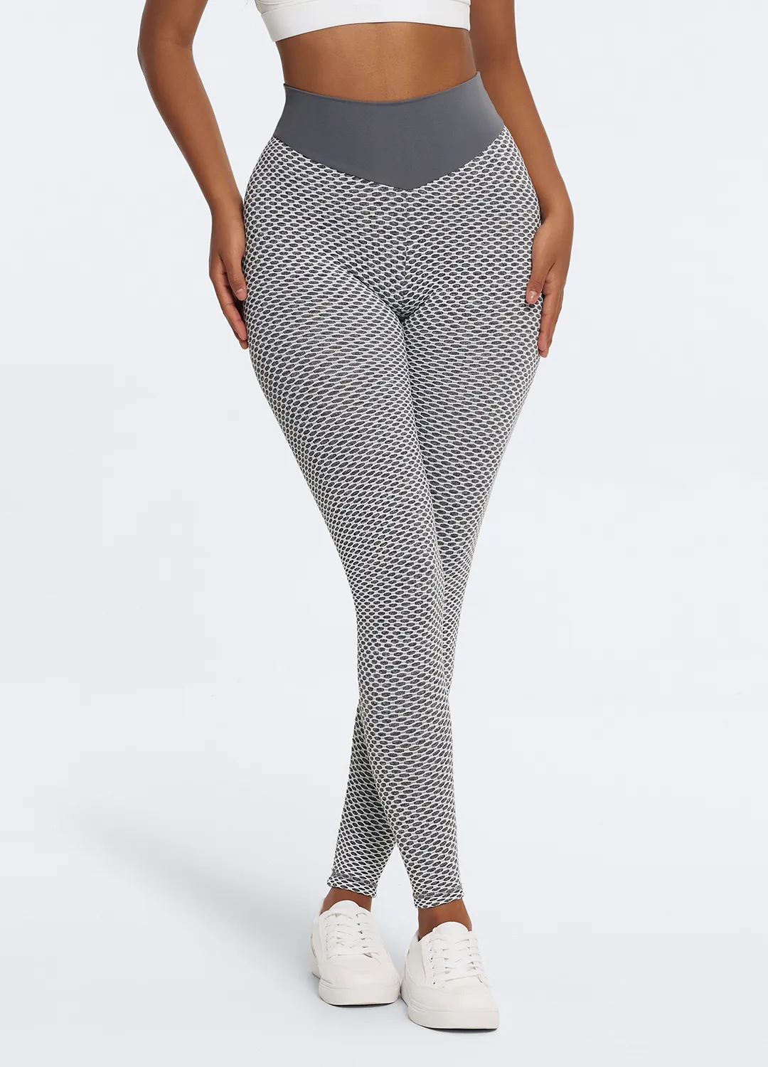 Textured Scrunch Leggings Effortless Active Wear Flat Seams