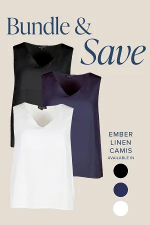 Easy - to - understand Travel Light The Ember Linen Cami Bundle