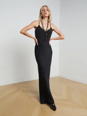 Reinforced Hemline Zeta Satin Maxi Skirt