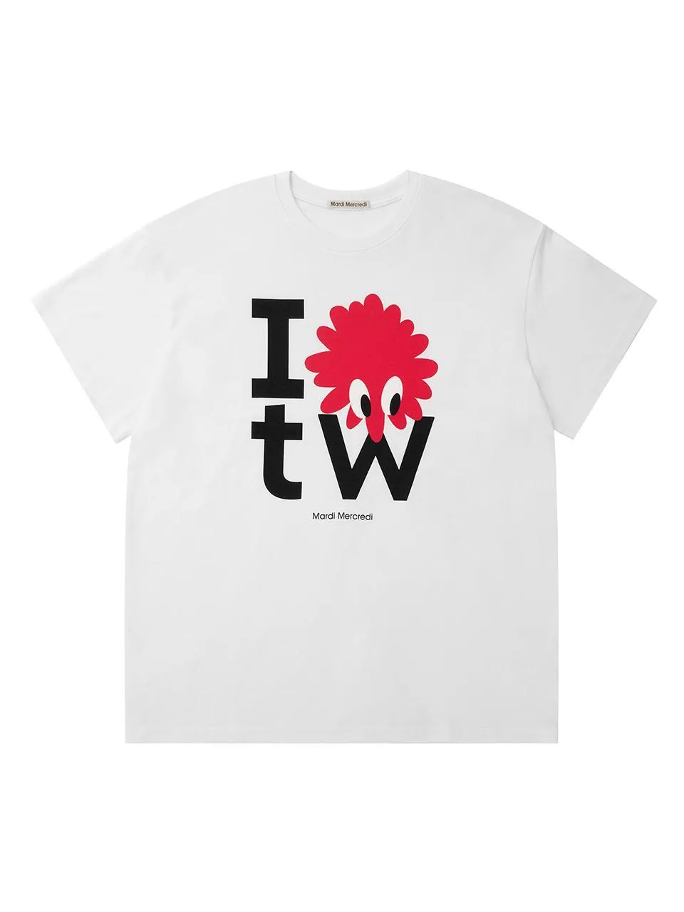 UNISEX TSHIRT I LOVE TW_WHITE Universal Silhouette