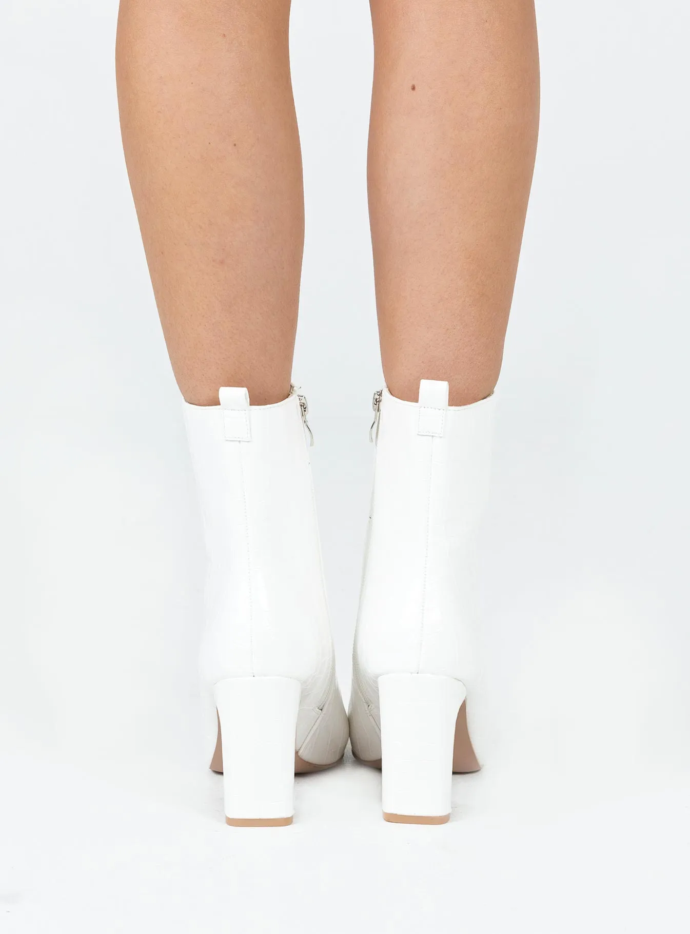 Easy Action Thriller Boots White Croc