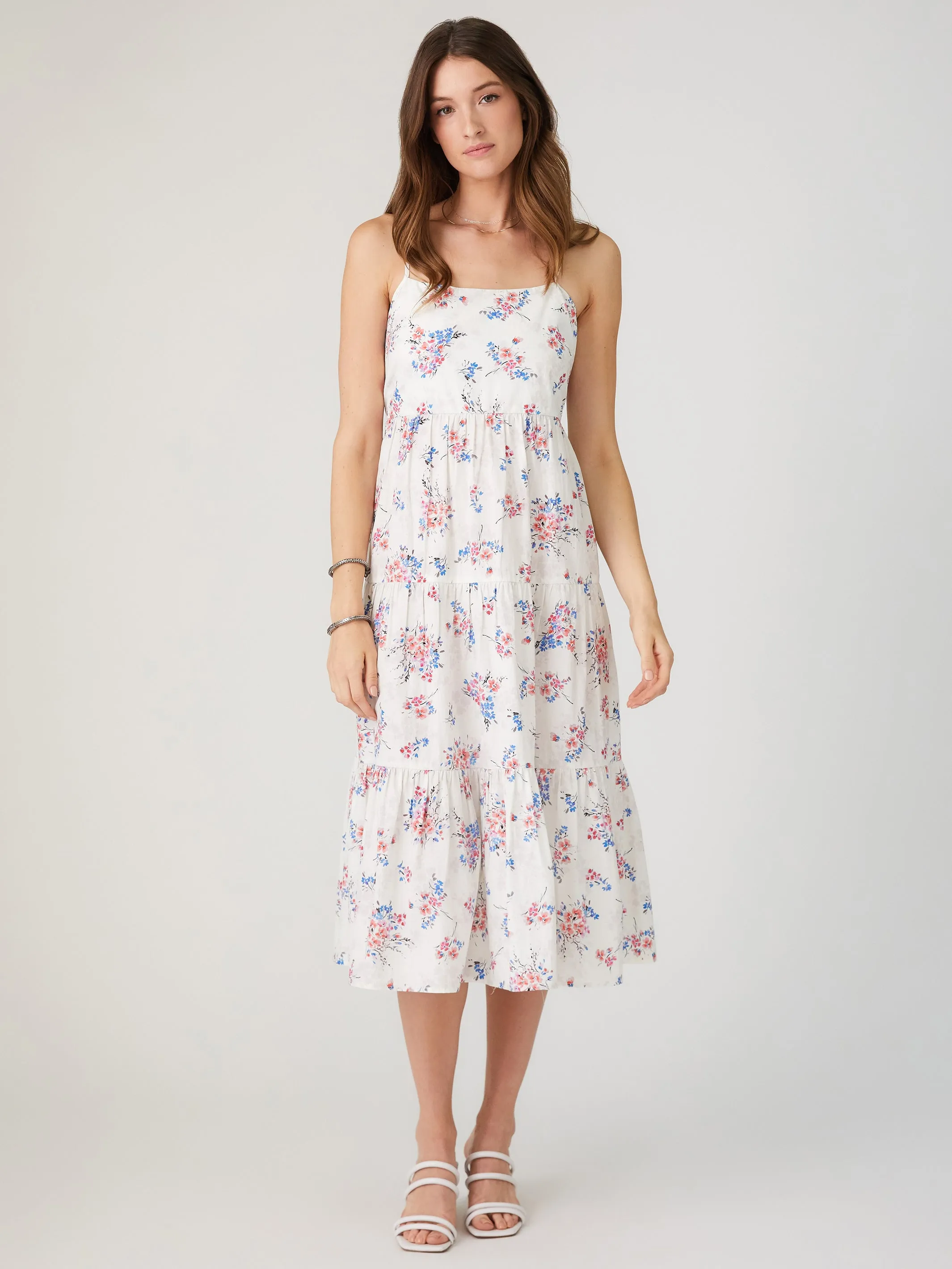 Summer Soft Smart Fabric Tie-Back Midi Dress