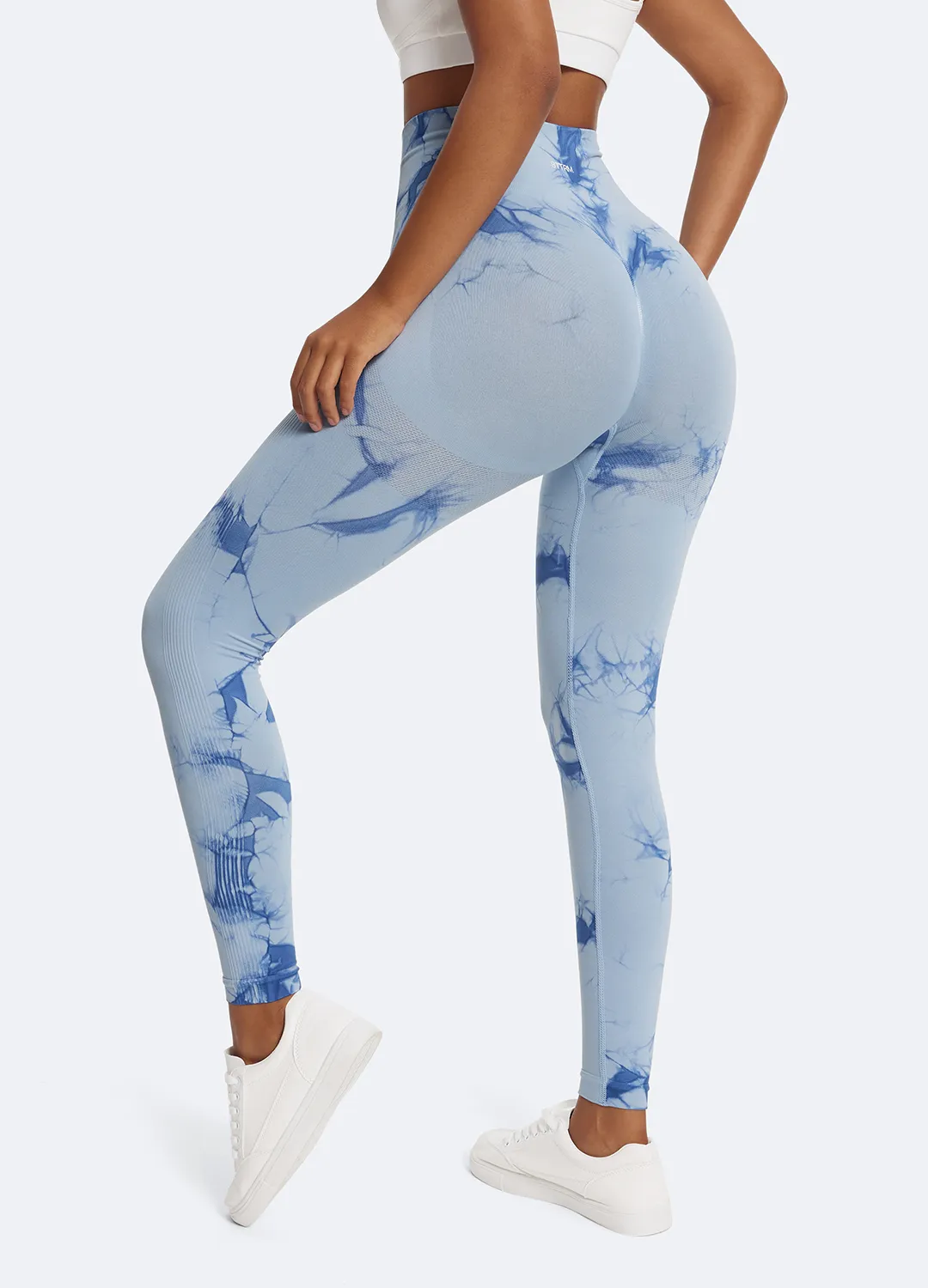 Soft Curve Sleek Active Tie Dye Leggings with Push-Up