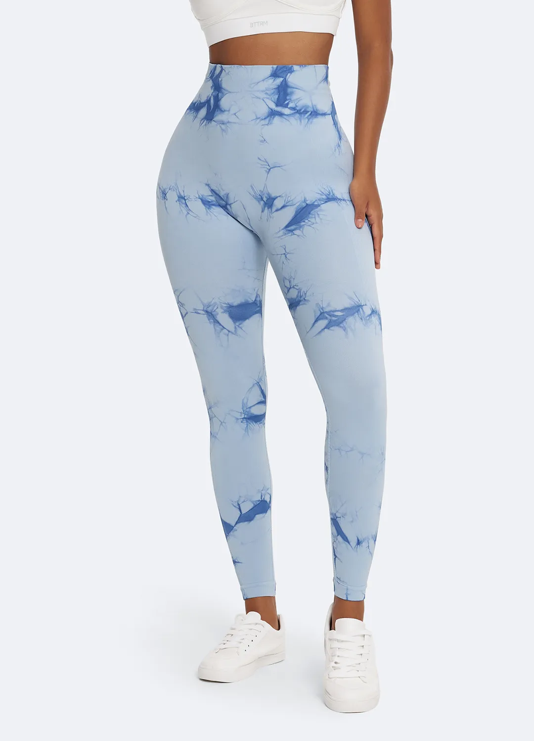 Tie Dye Leggings with Push-Up High-Stretch Comfort Versatile Look