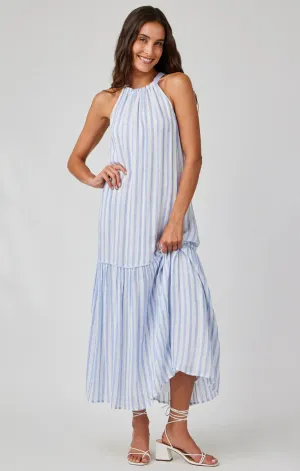 Tiered Contrast Maxi Dress Fresh Aesthetic Flower Grace