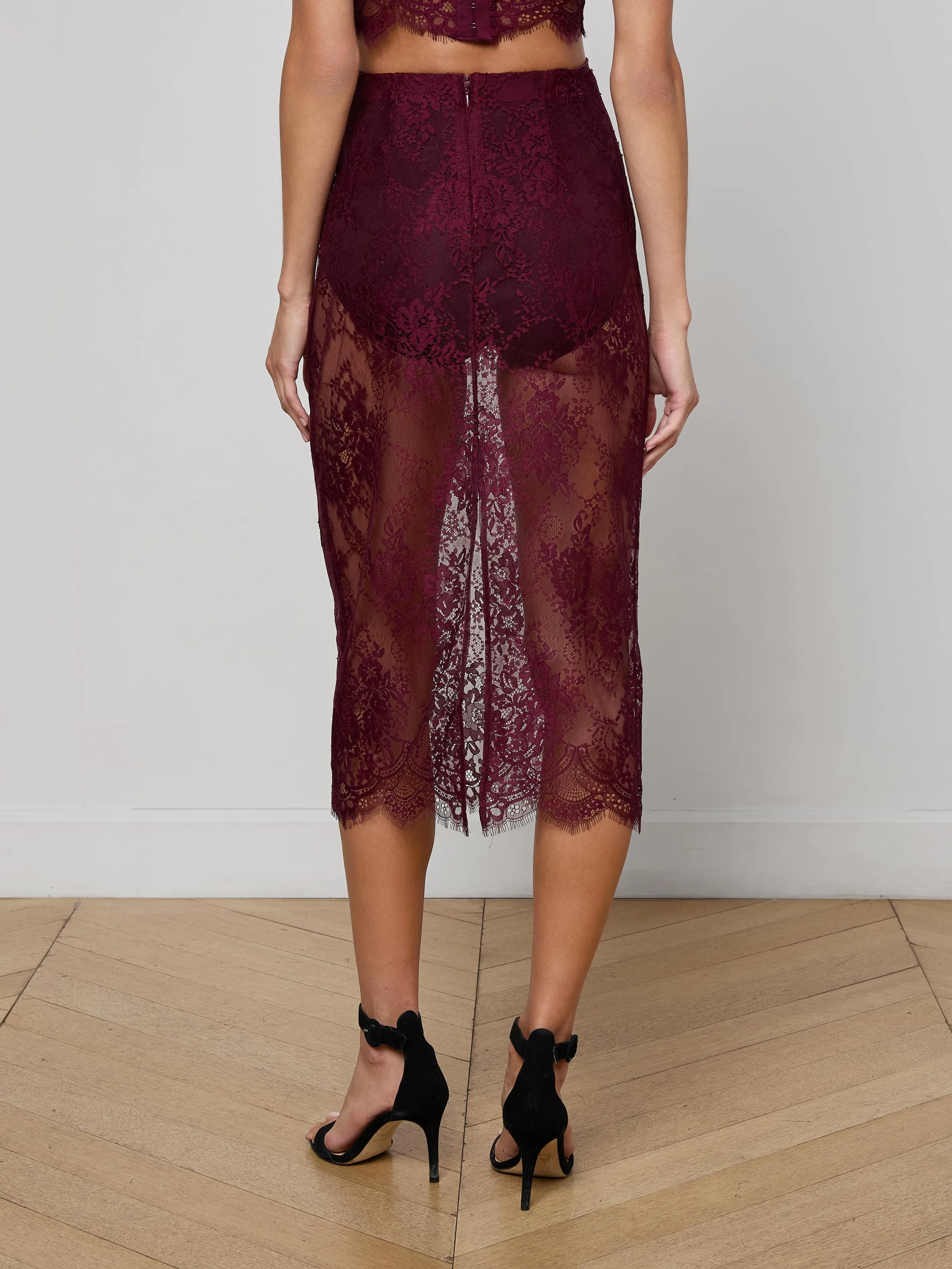 Relaxed Vibe Makena Lace Pencil Skirt