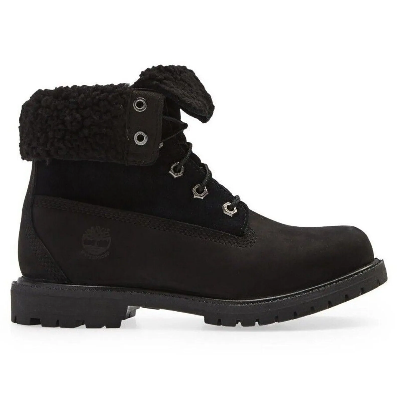 Protective Upper Timberland Authentic Mid Leather Textile Women's Ankle Black Boots