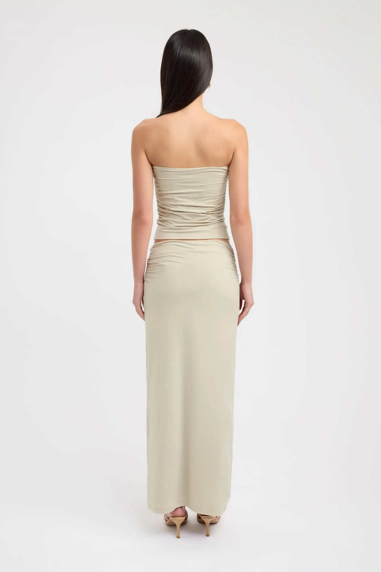 Wrap Closure Unisex style Tayla Trim Maxi Skirt