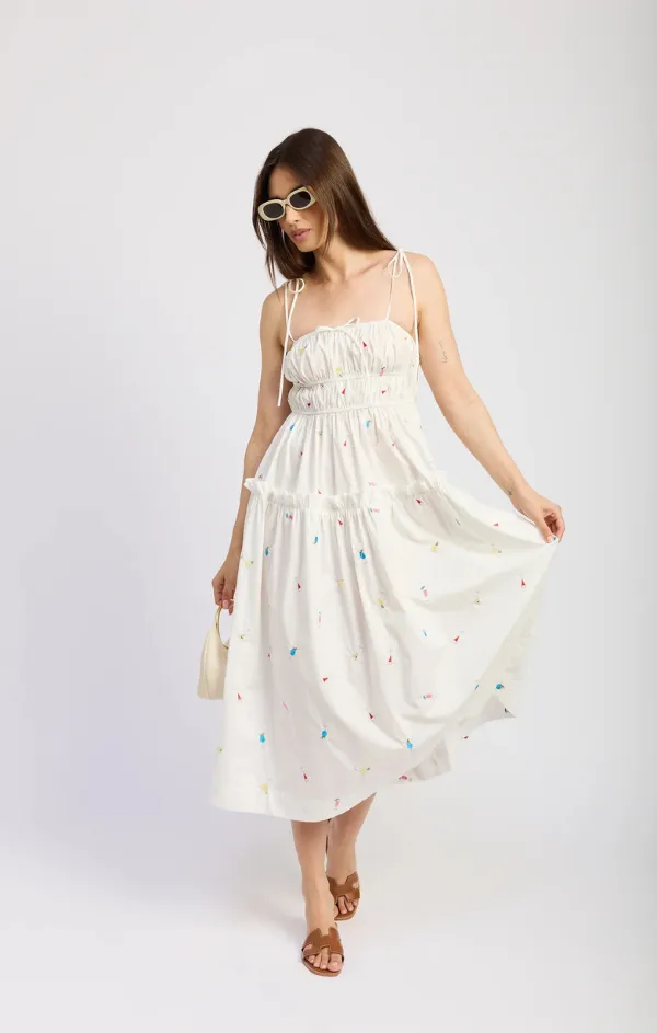 Nellie Midi Dress Floral Pattern