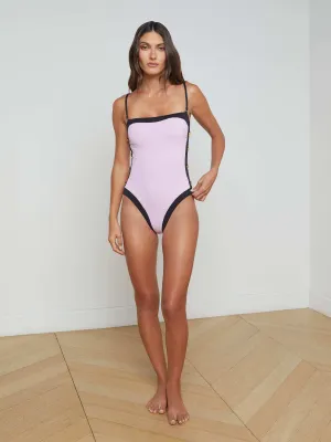 Tory Bandeau One-Piece Swimsuit Beach Time Non Abrasive Lining