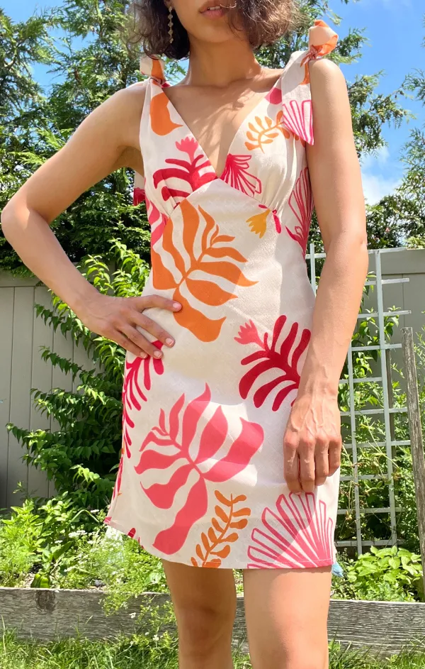 Coral Reef Tie Strap Mini Comfy and Cozy Breezy Fit