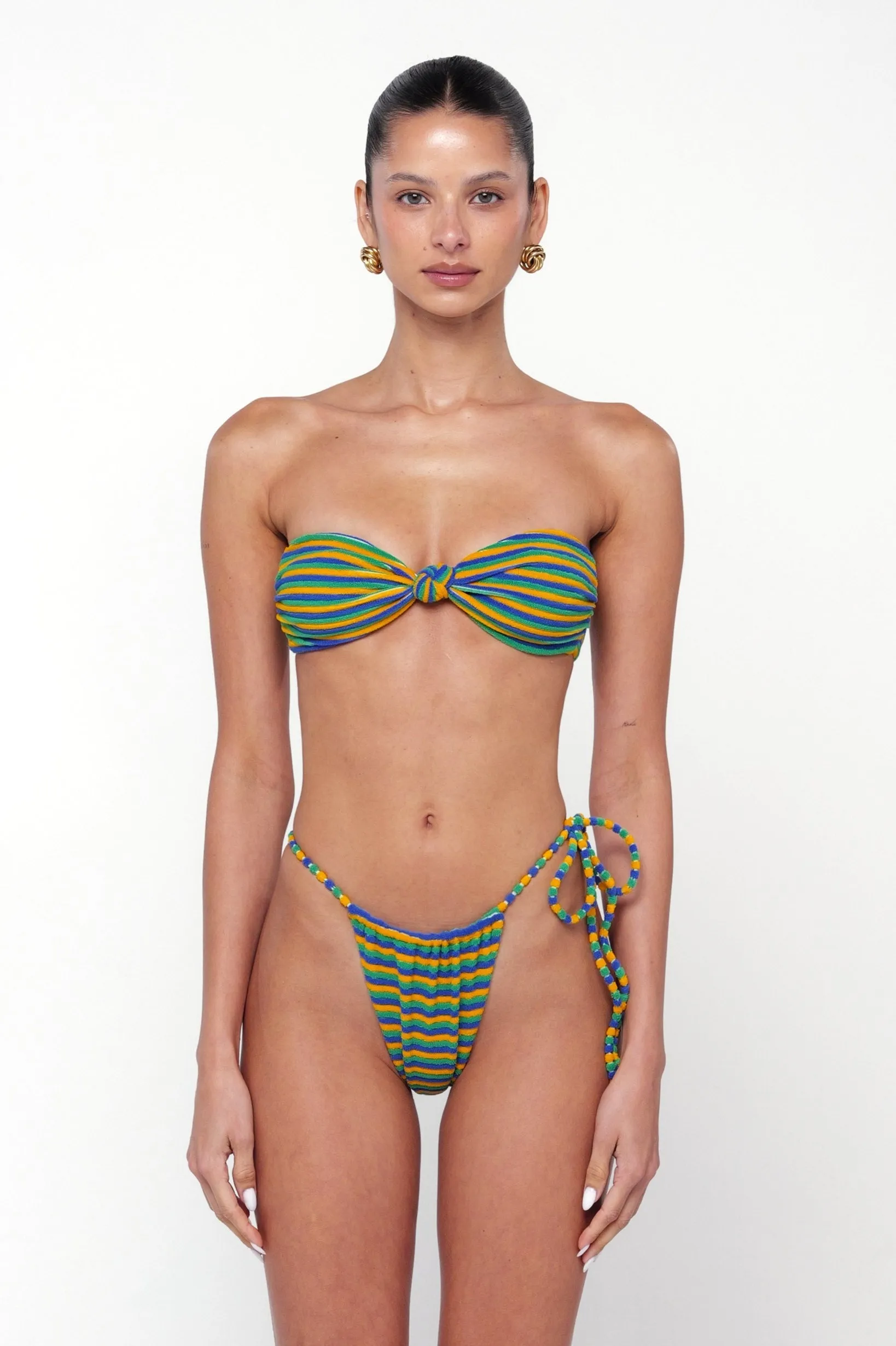 Anti Sand Pockets Non Irritating Tagless Design Spencer Bikini Top in Rio