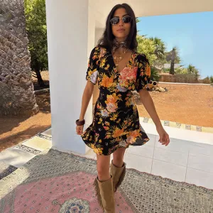 Black Sofia Mini Tea Dress Refined Presence Easy Layering