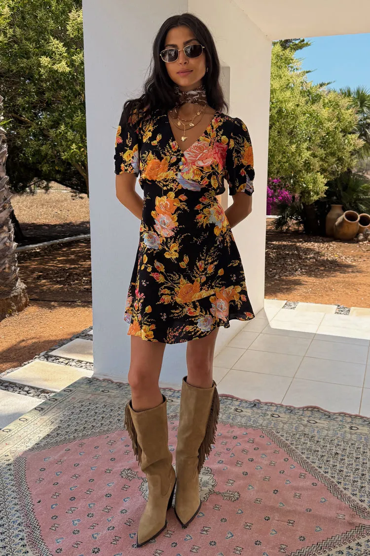 Upgrade-Option Black Sofia Mini Tea Dress