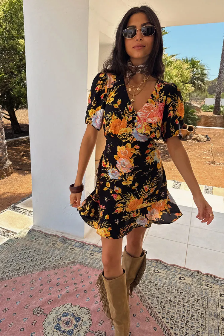 Perfect Cut Black Sofia Mini Tea Dress