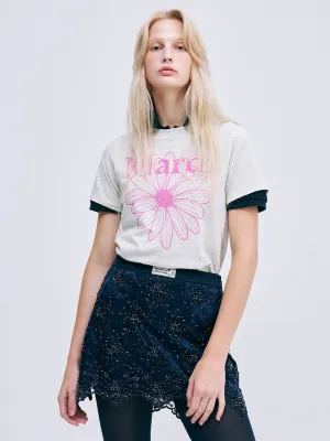 coordinate with other items Easy Look SLIM TSHIRT FLOWERMARDI_OATMEAL PINK