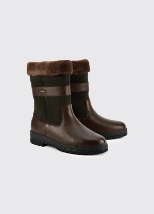 Anti-bacterial Versatile Design Foxrock Ladies' Insulated Country Boot - Black/Brown