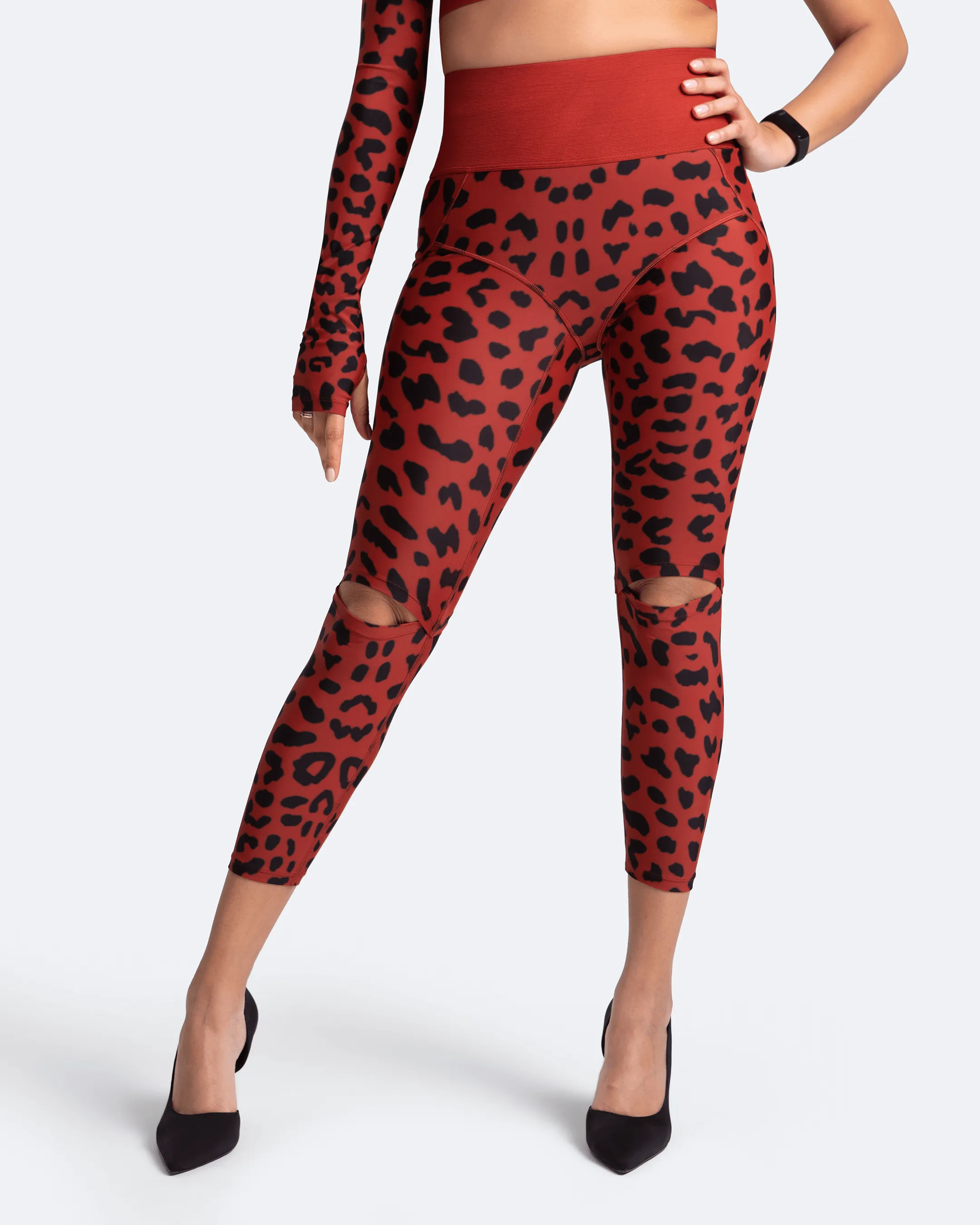 Lounge Fit High-Rise Knee-Slit Leggings