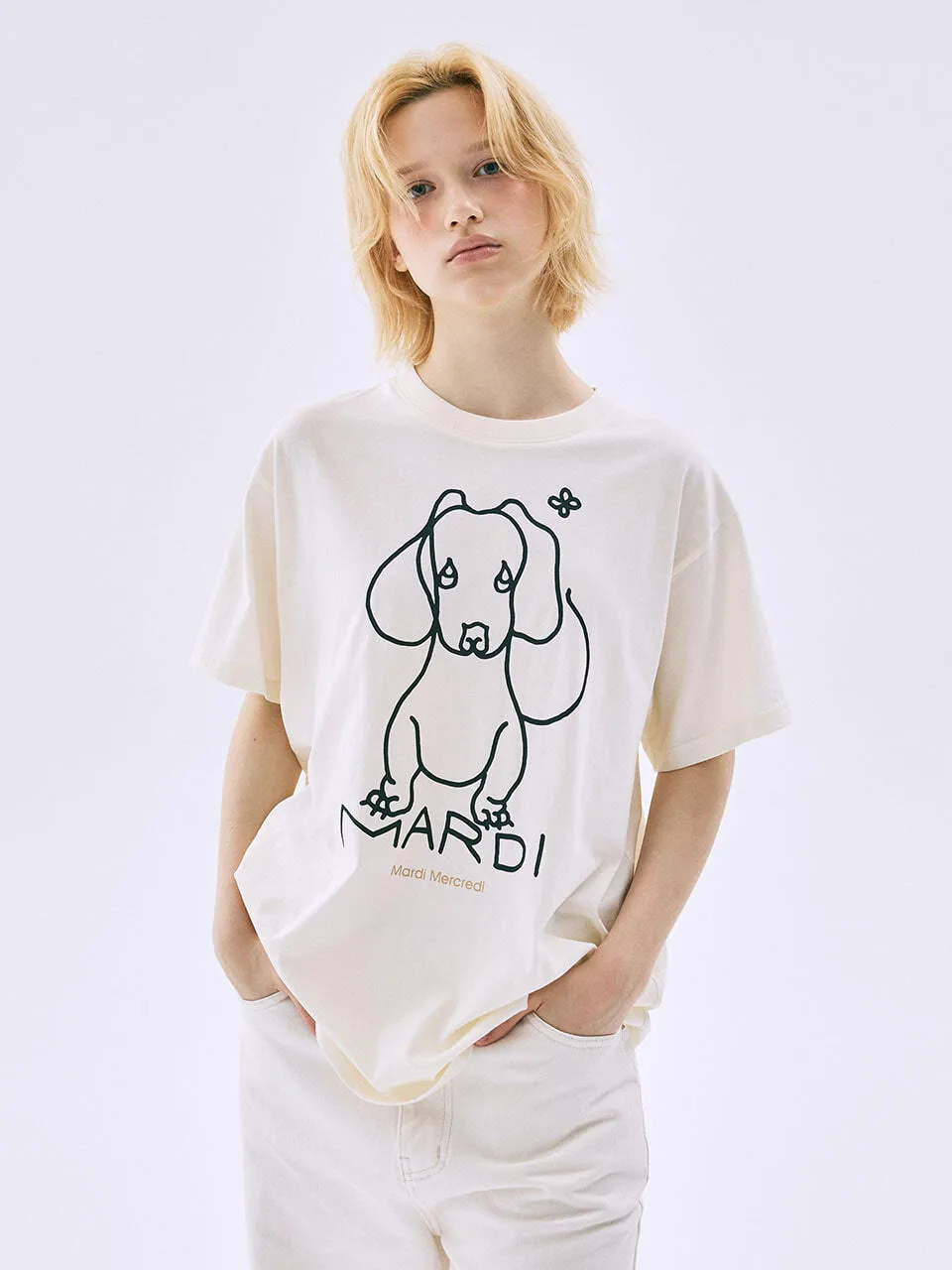 Essential Wear hypoallergenic material TSHIRT DDANJI CH.02_CREAM BLACK