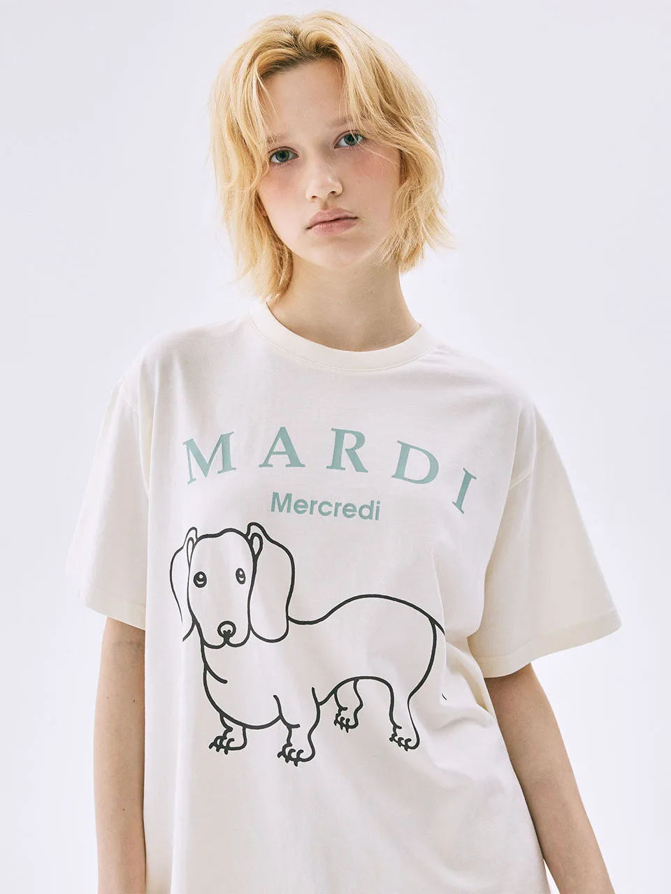 TSHIRT DDANJI CH.06_CREAM MOSSGREEN Layered Wear