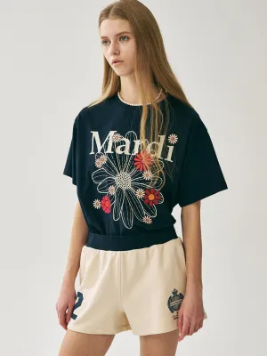Chill Wear harmonious TSHIRT FLOWERMARDI BLOSSOM_NAVY IVORY