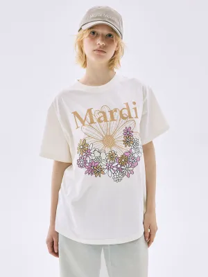 TSHIRT FLOWERMARDI JARDIN_CREAM PEANUT Long Sleeve Cozy Stretch