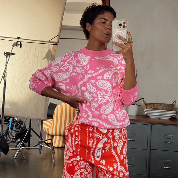 Pink Bandana Copenhagen Jumper Daily Casual