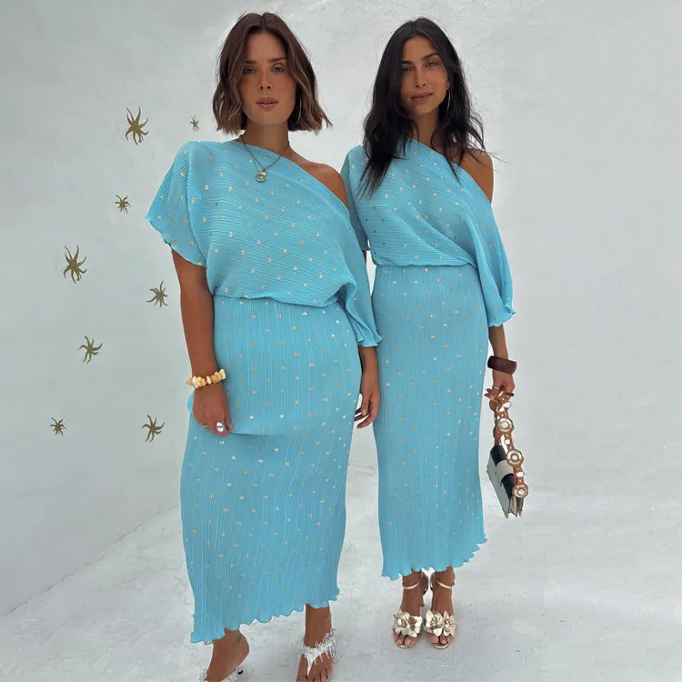 Sporty-Look Turquoise Tilly Dress