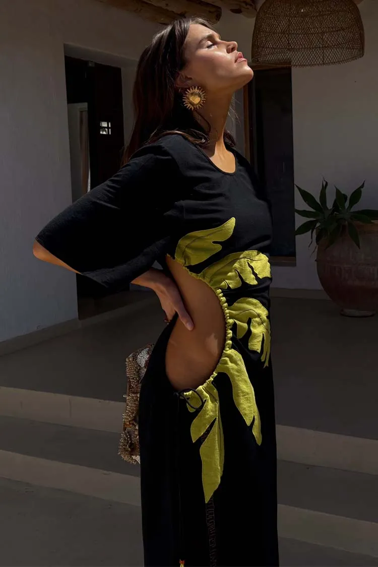 Urban Ready Black Palm Riviera Dress