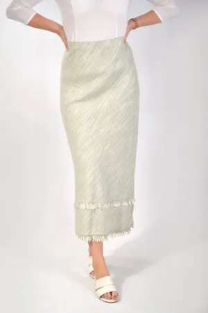 Soft Lines Tweed Maxi Skirt