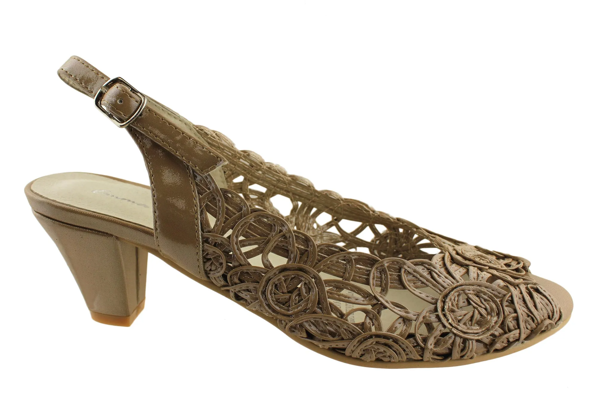 Energetic Mood Emma Kate Event Womens Comfortable Mid Heel Dress Sandals