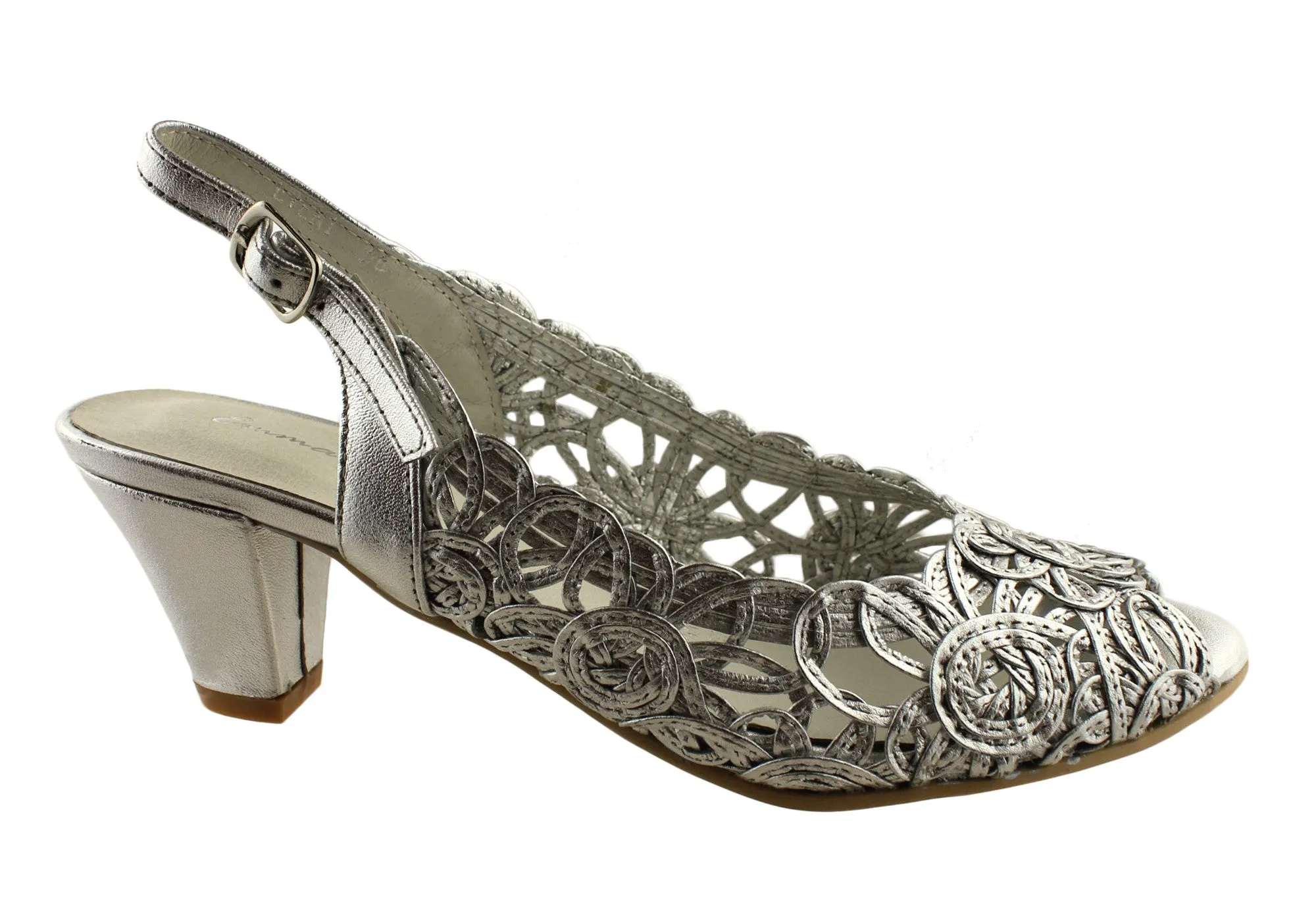 Winter High Heels Vintage Look Emma Kate Event Womens Comfortable Mid Heel Dress Sandals