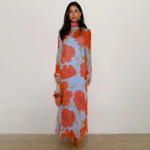 Blue Poppy Aria Mesh Dress Easy Look AntiFrayEdging