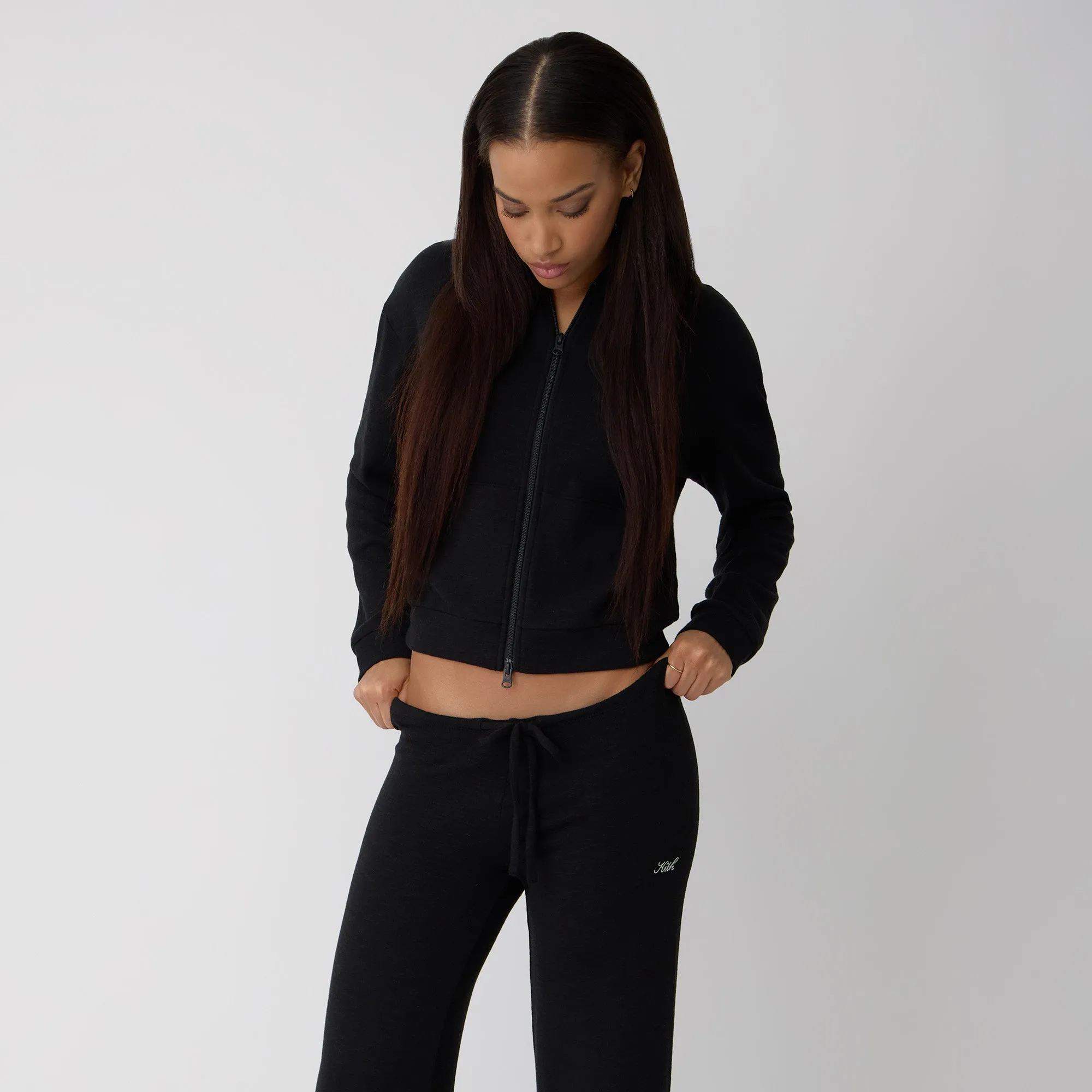 Kith Women Leary Lounge Zip Hoodie - Black product budget friendly