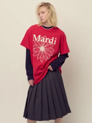 UNISEX TSHIRT FLOWERMARDI_RED IVORY Loose fitting comfort Everyday Look